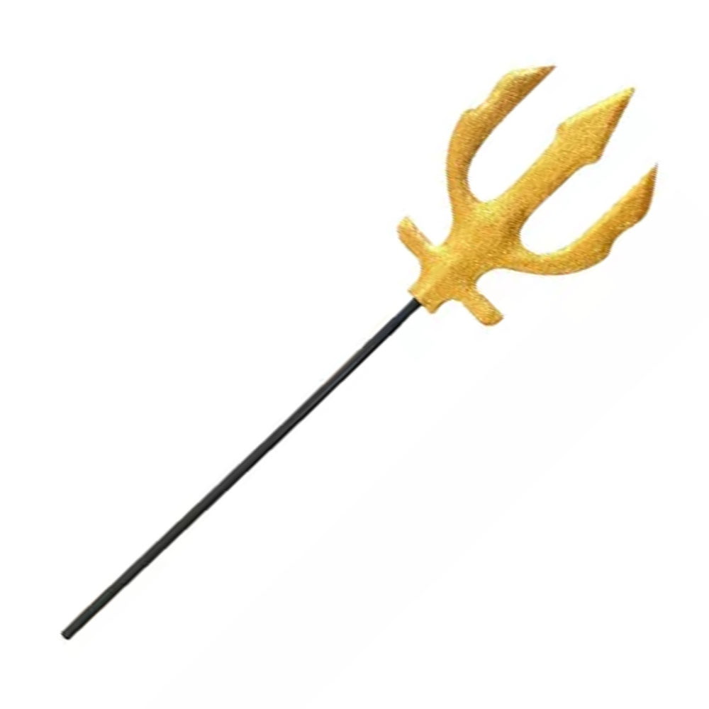 Foto 2 de Tridente poseidon 65cm e.v.a glitter dourado fantasia