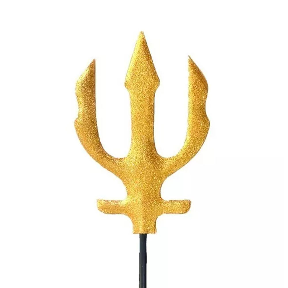 Foto 3 de Tridente poseidon 65cm e.v.a glitter dourado fantasia