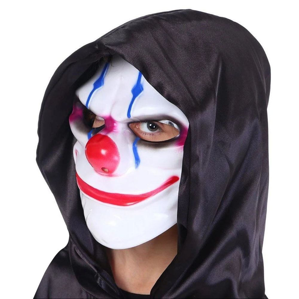 Foto 3 de Máscara palhaço expressão sorriso assustador halloween