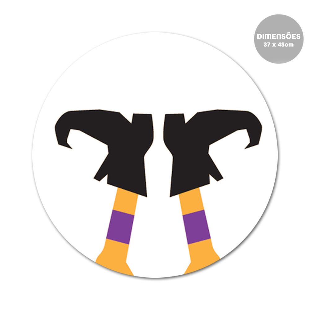 Foto 4 de Enfeite placa jardim pernas de bruxa mdf festa halloween