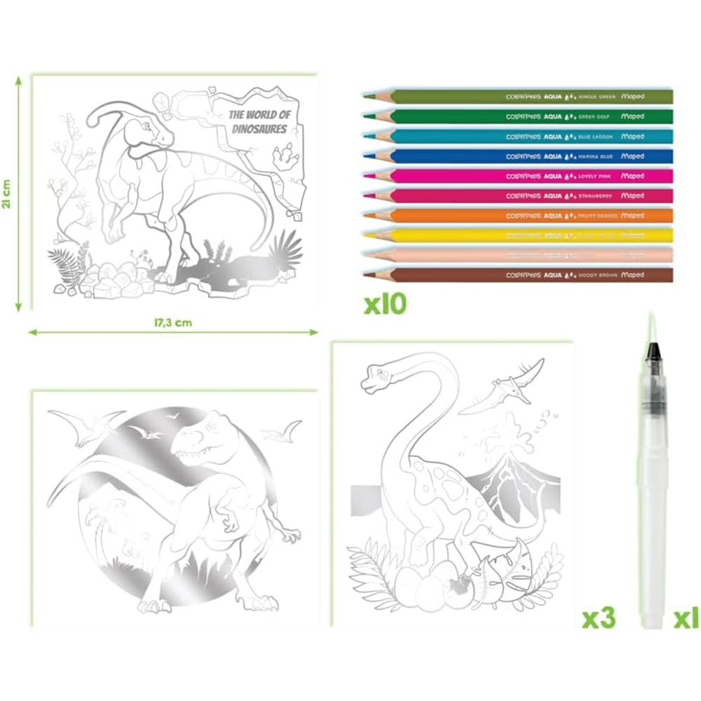 Foto 3 de Kit de pintura aquarelavél dinossauro aqua´art maped