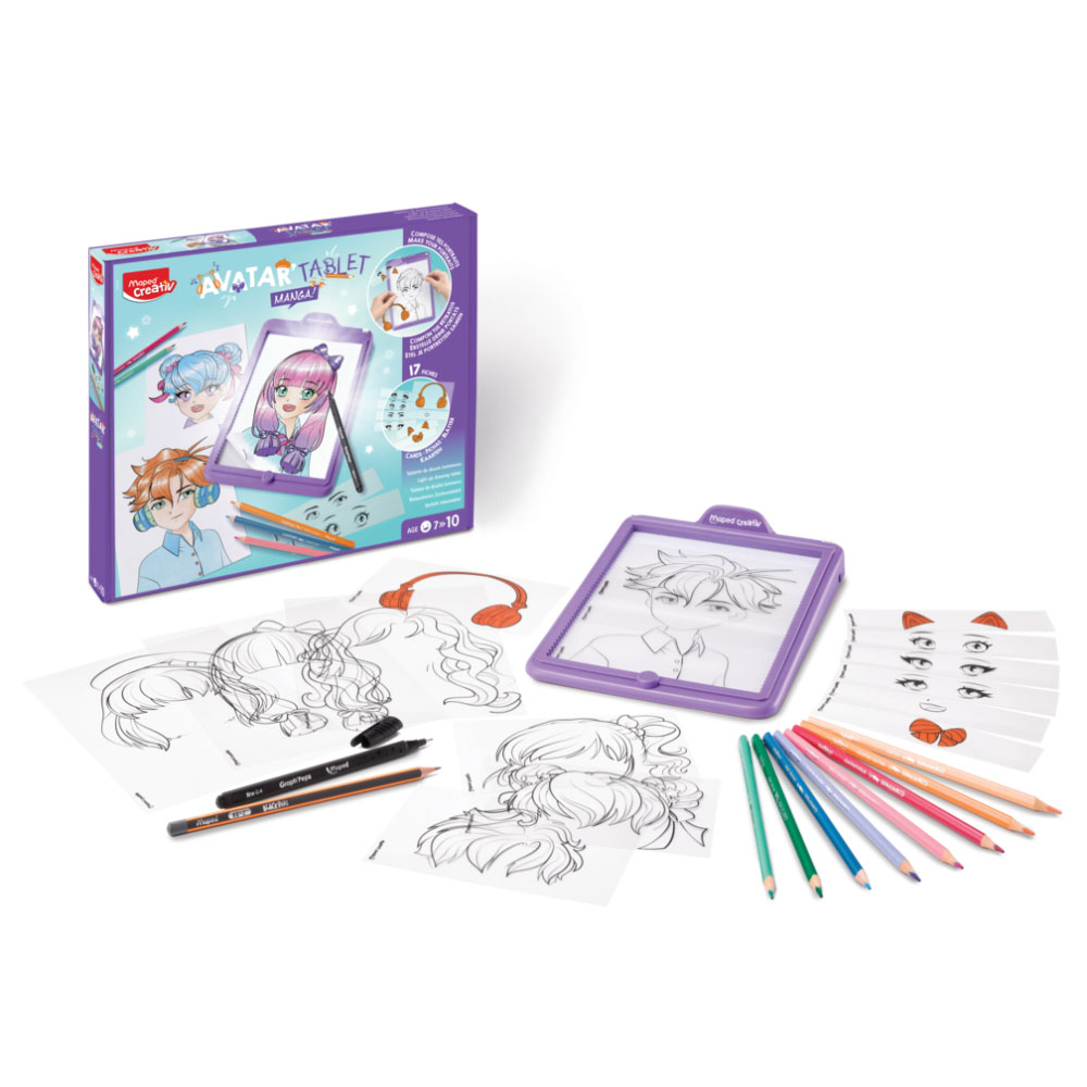 Foto 2 de Kit tablete iluminado para desenhar mangas maped