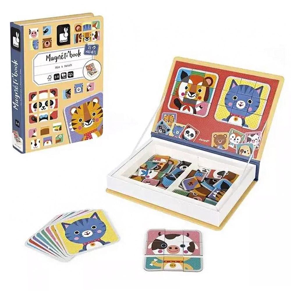 Foto 3 de Livro magnético misture e combine animais fofos janod