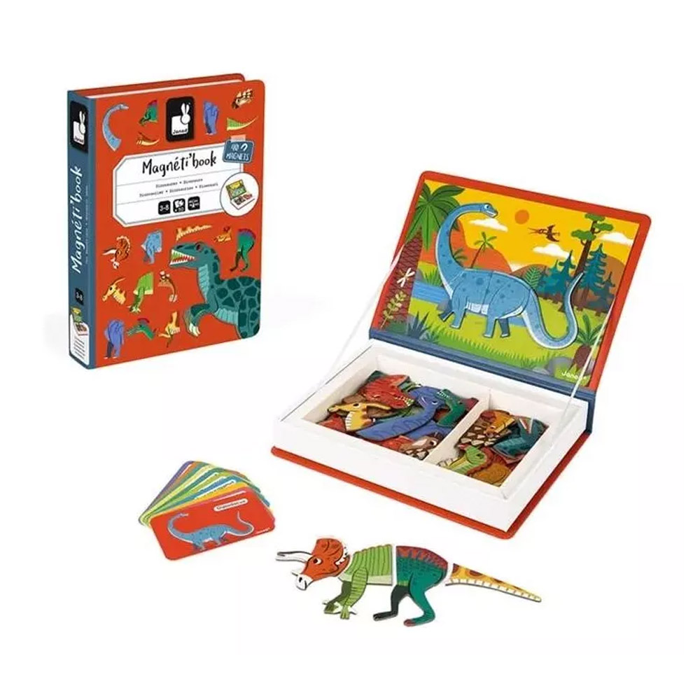 Foto 2 de Livro magnético misture e combine dinossauro janod