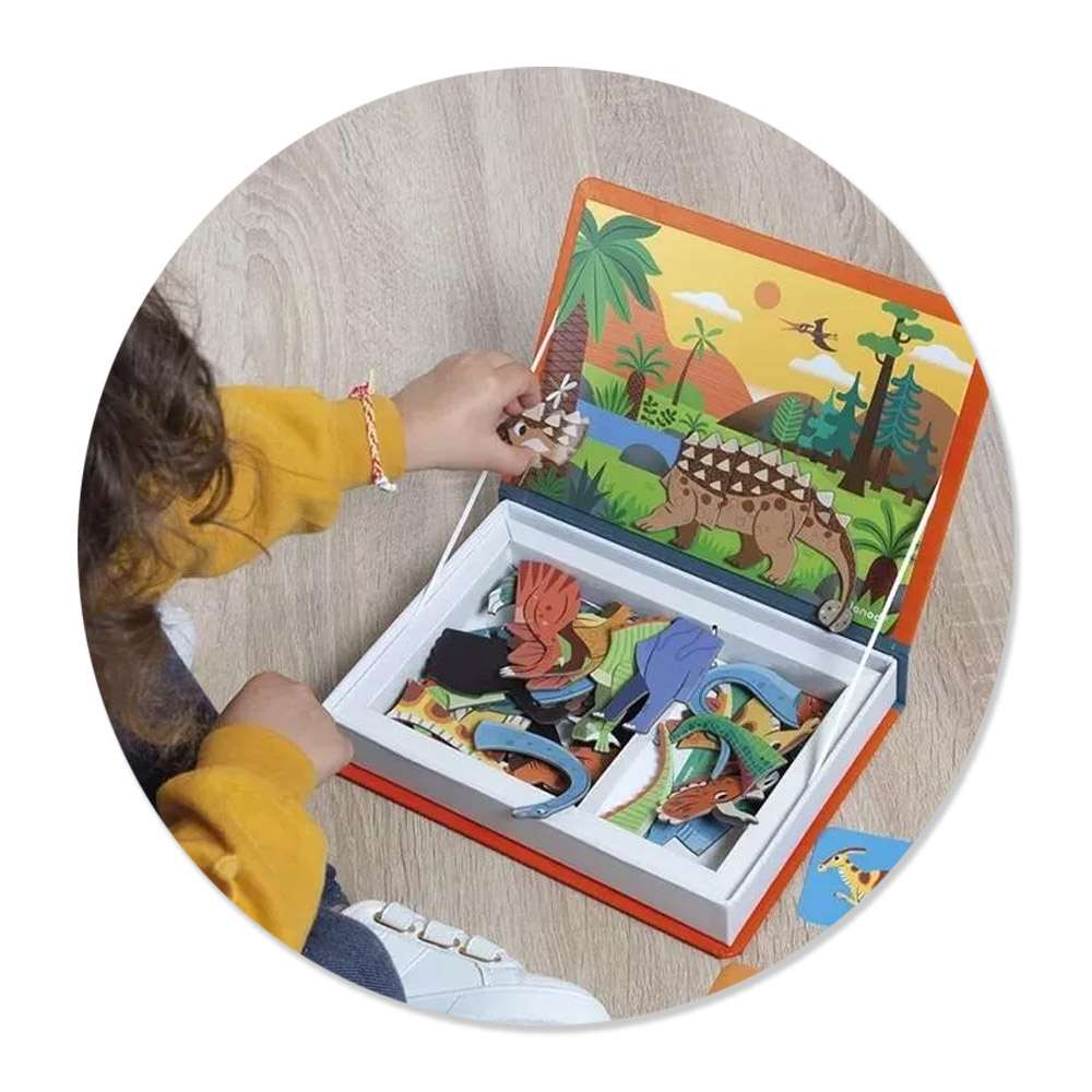 Foto 3 de Livro magnético misture e combine dinossauro janod