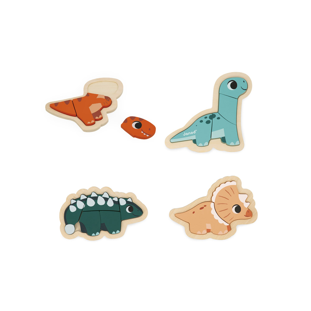 Foto 2 de Encaixa formas baby dinos 5 peças infantil janod