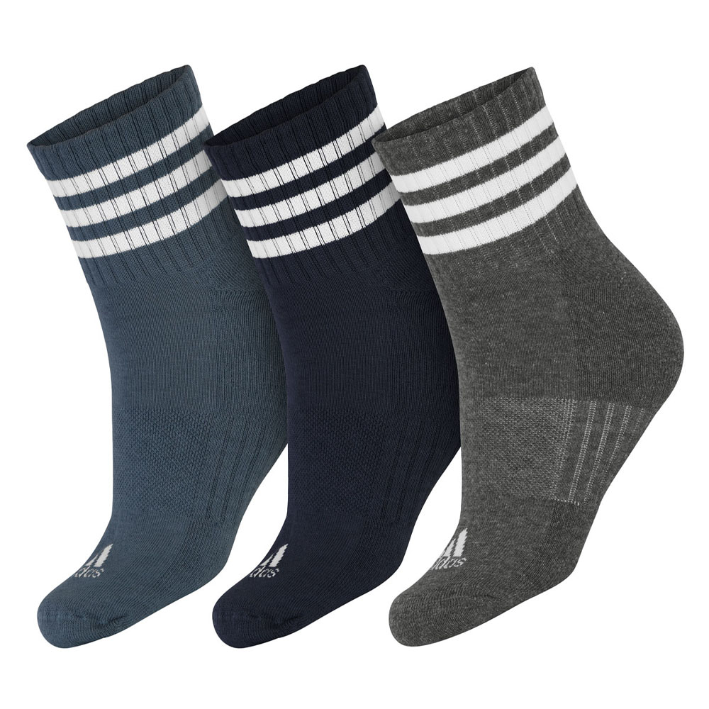 Foto 2 de Meias cushioned 3 listras sportswear 3 pares tam m adidas