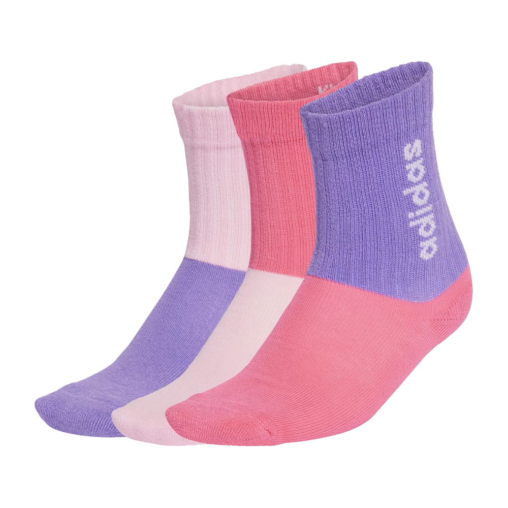 Foto 3 de Meias linear crew 3 pares jf8539 adidas