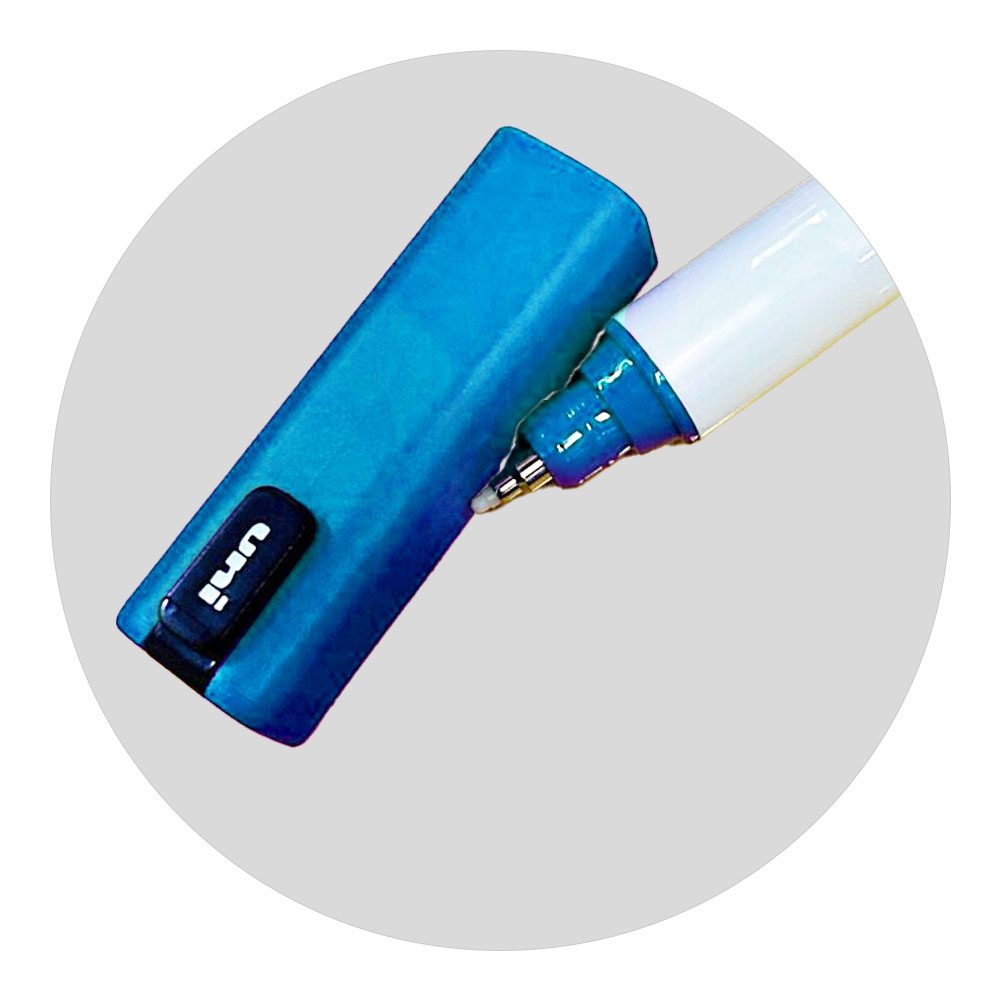 Foto 3 de Caneta marcador uni do! pc 1md azul claro posca