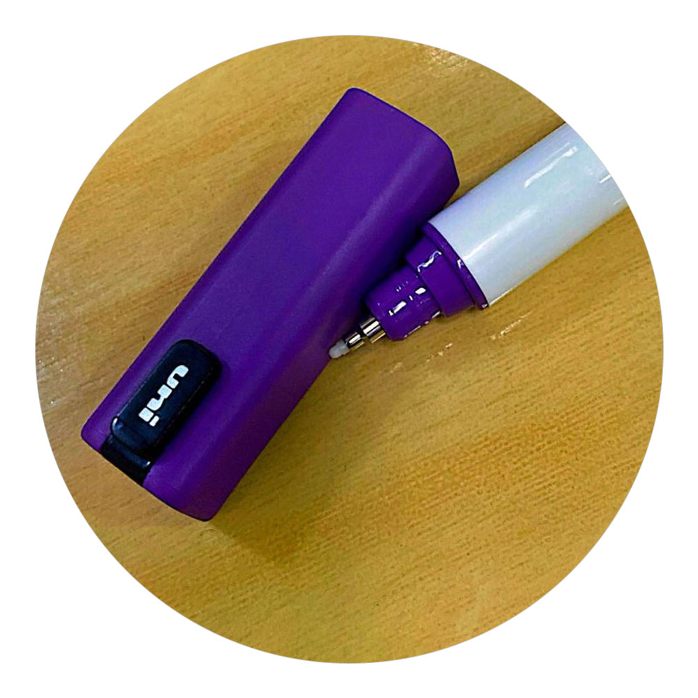 Foto 3 de Caneta marcador uni do! pc 1md violeta posca