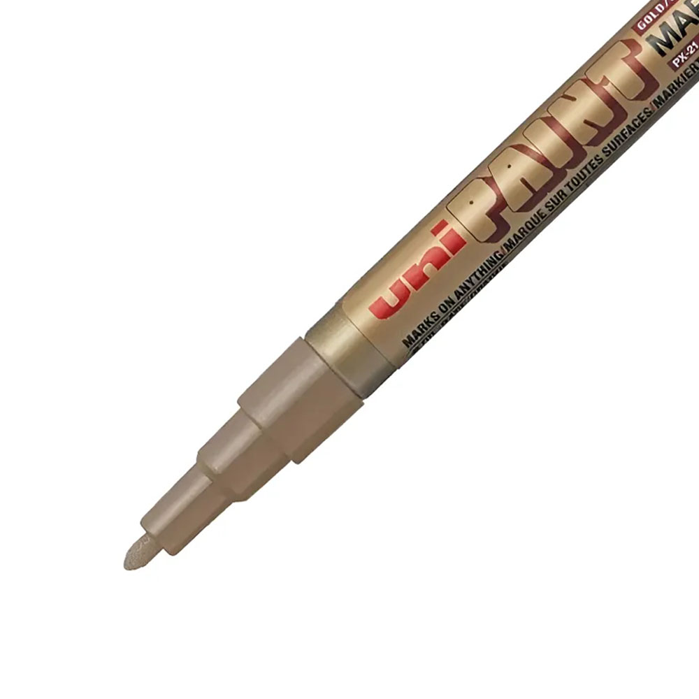 Foto 3 de Caneta uni paint marker px 21 ouro posca