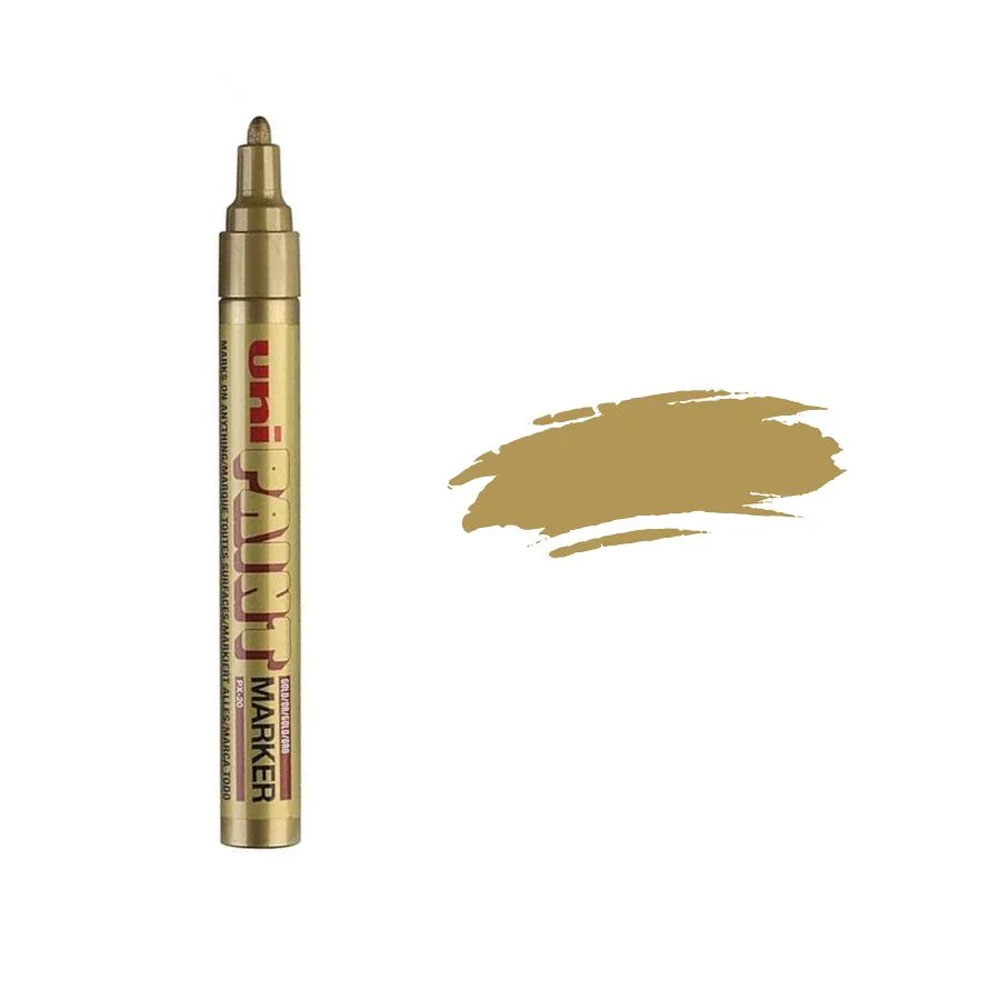 Foto 3 de Caneta uni paint marker px 20 ouro posca