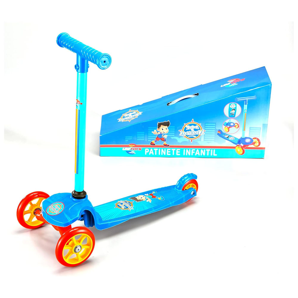 Foto 3 de Patinete infantil turma da aventura azul unitoys