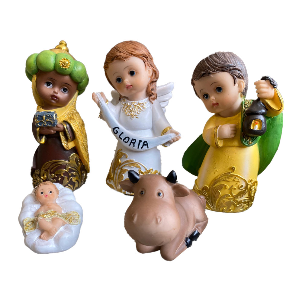 Foto 3 de Presépio natalino jesus 11 peças infantil 14cm iracema