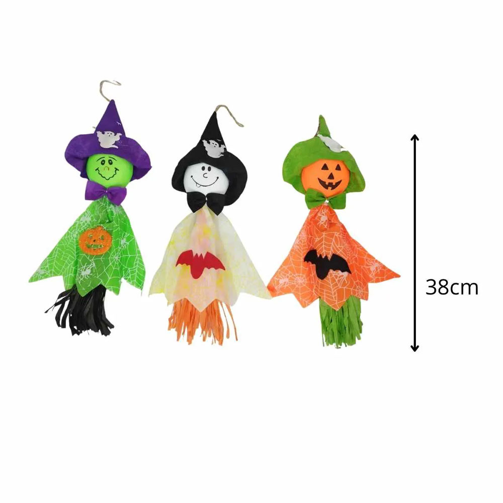 Foto 2 de Bruxinha decorativa halloween p/ pendurar 1und sortida