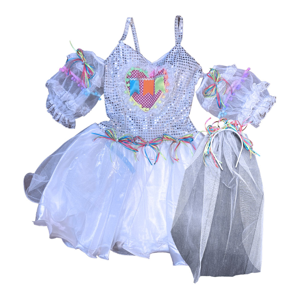 Foto 3 de Vestido festa junina adulto noiva peonia c/ tiara tam 38