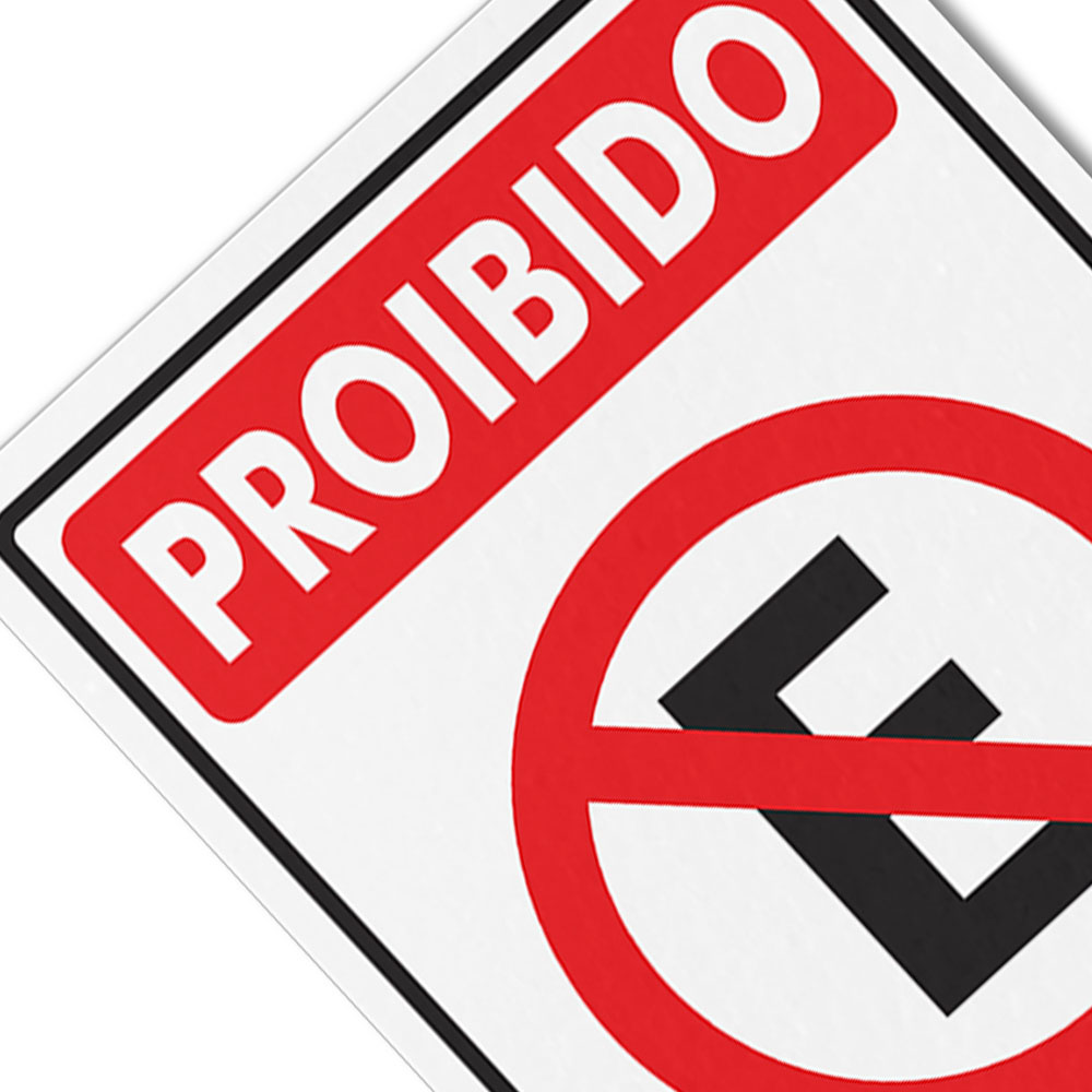 Foto 2 de Placa proibido estacionar 20x30cm encartale
