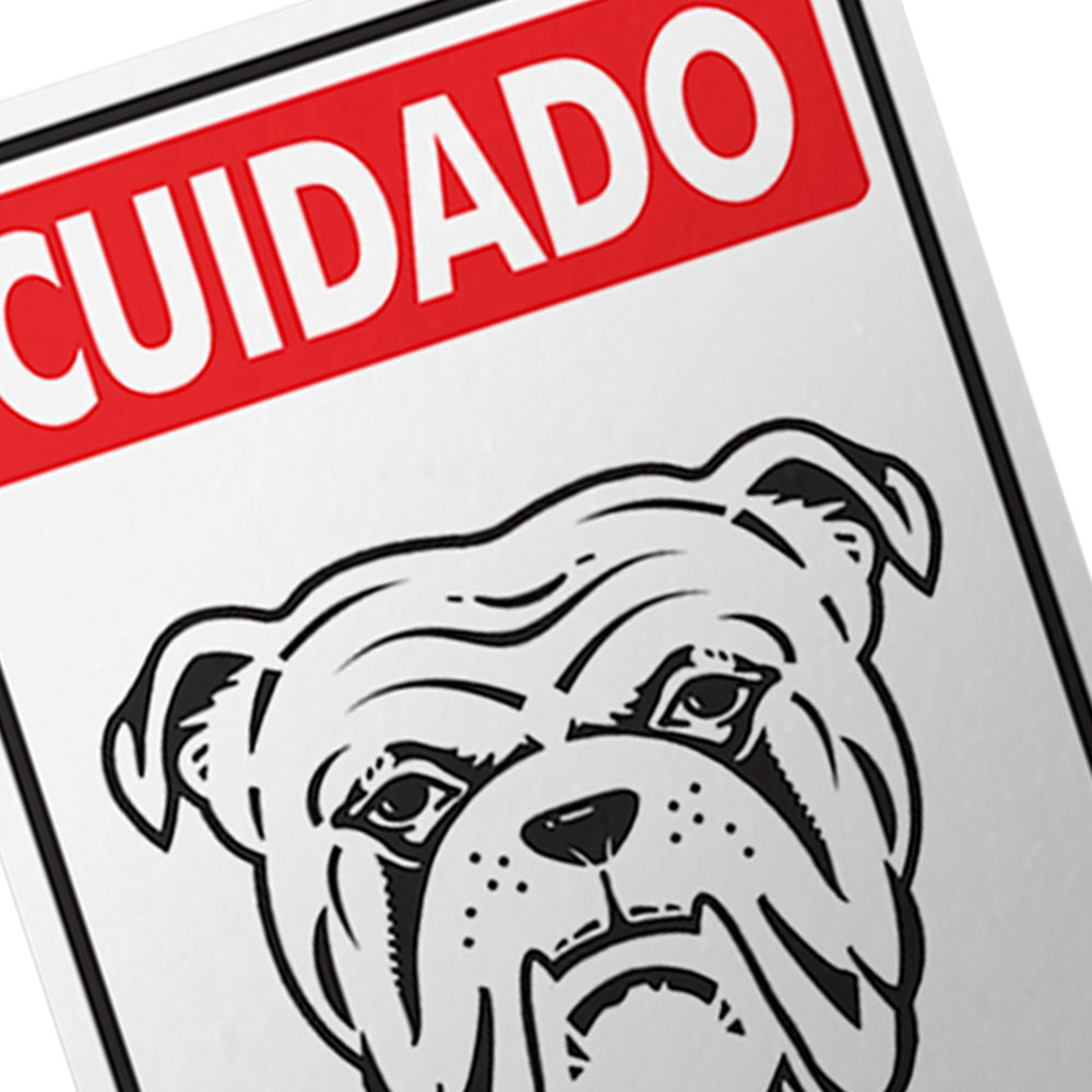Foto 2 de Placa cuidado cachorro bravo 20x30cm encartale