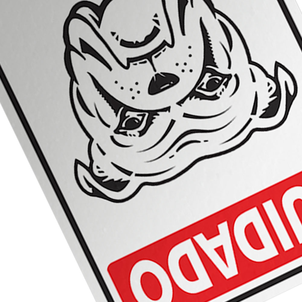 Foto 3 de Placa cuidado cachorro bravo 20x30cm encartale