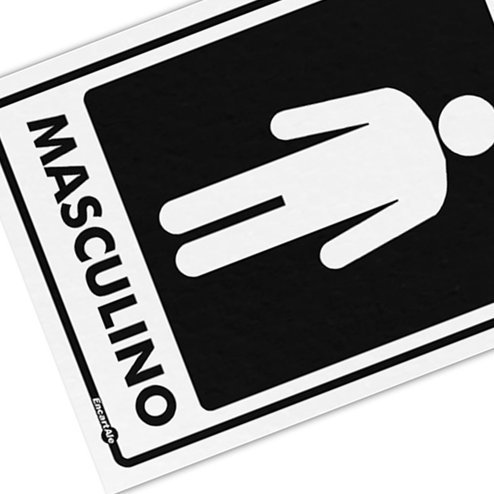 Foto 3 de Placa sinalizadora 15x20cm banheiro masculino