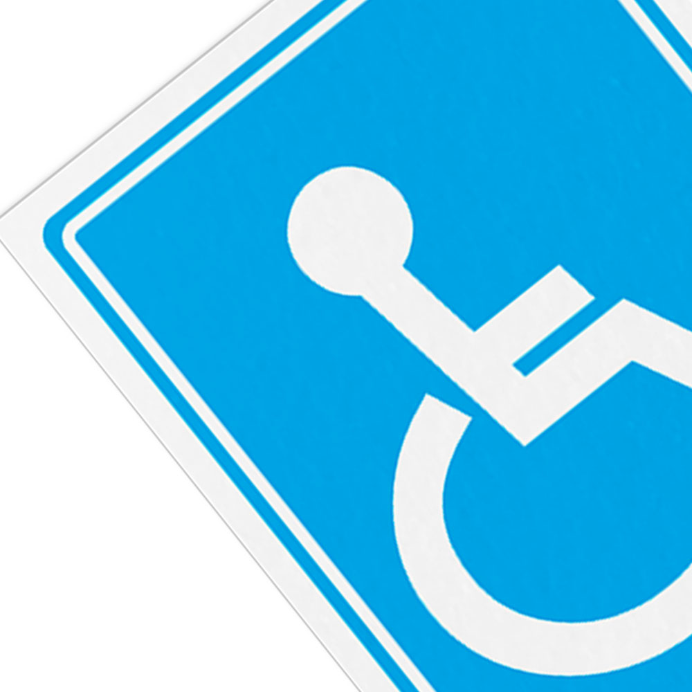 Foto 2 de Placa sinalizadora 15x20cm deficiente físico encartale