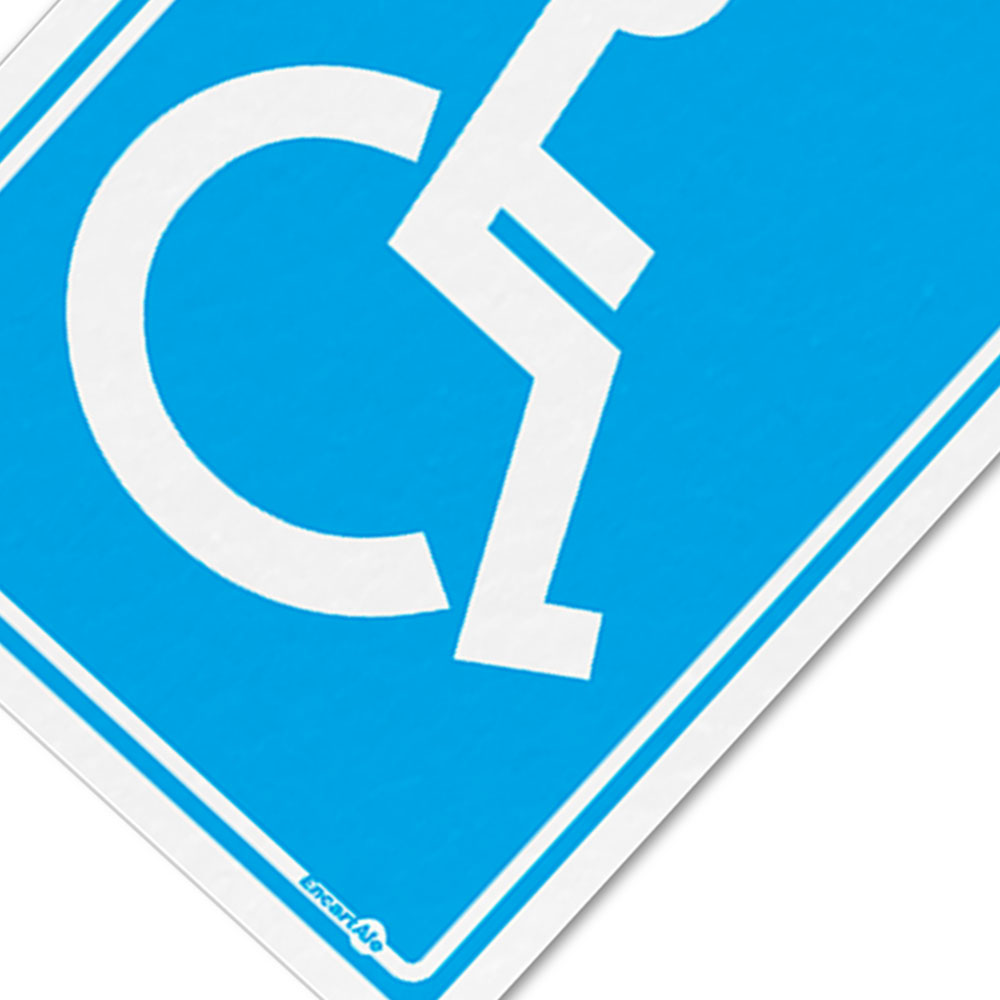 Foto 3 de Placa sinalizadora 15x20cm deficiente físico encartale