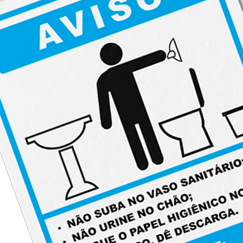 Foto 2 de Placa sinalizadora 15x20cm não urine no chão encartale