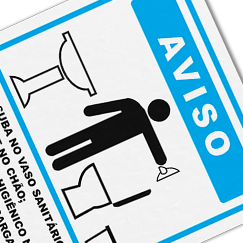 Foto 3 de Placa sinalizadora 15x20cm não urine no chão encartale