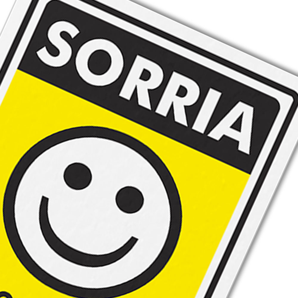 Foto 2 de Placa sinalizadora 15x20cm sorria você está sendo filmado