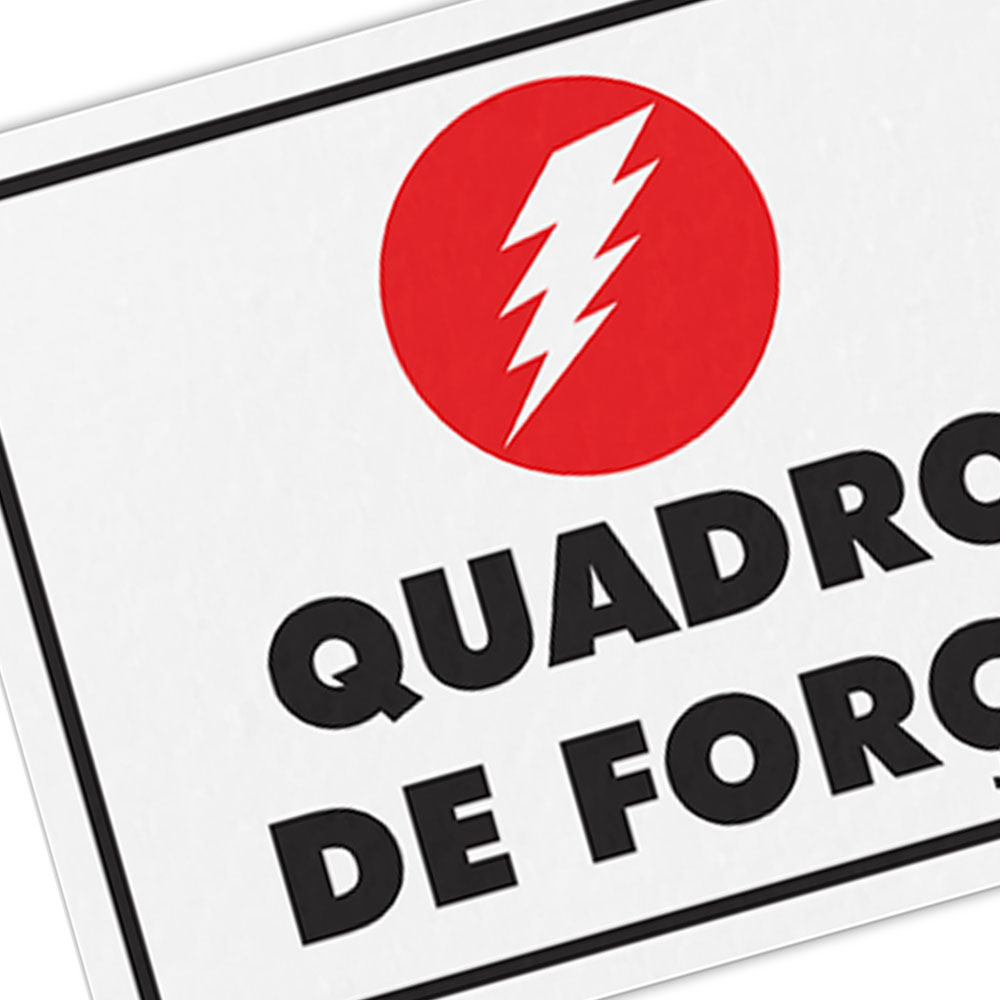 Foto 2 de Placa sinalizadora 15x20cm quadro de força encartale