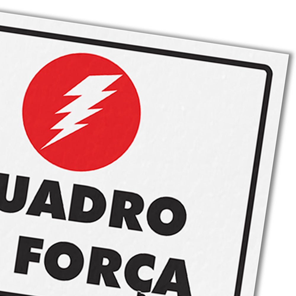 Foto 3 de Placa sinalizadora 15x20cm quadro de força encartale