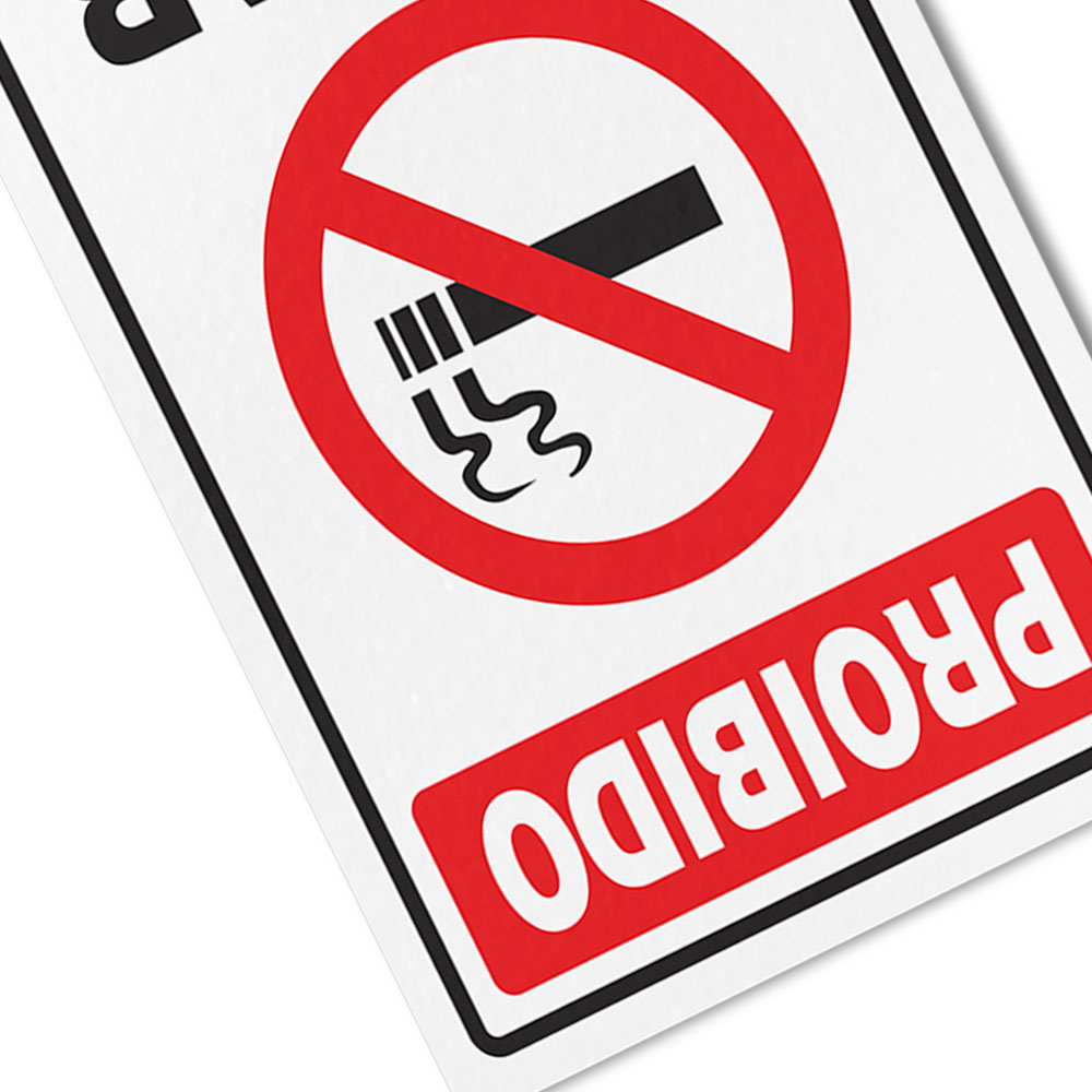 Foto 3 de Placa sinalizadora 15x20cm proibido fumar encartale