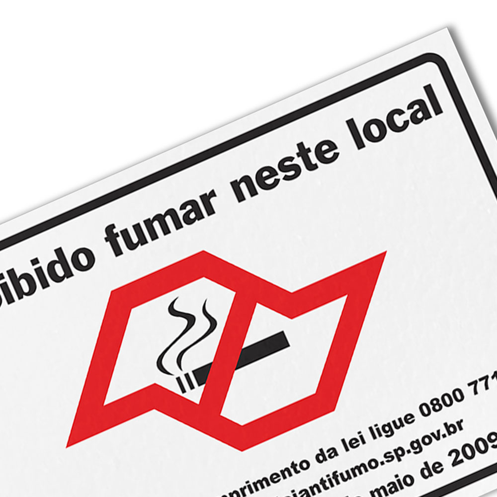 Foto 2 de Placa sinalizadora 15x20cm é proibido fumar neste local sp