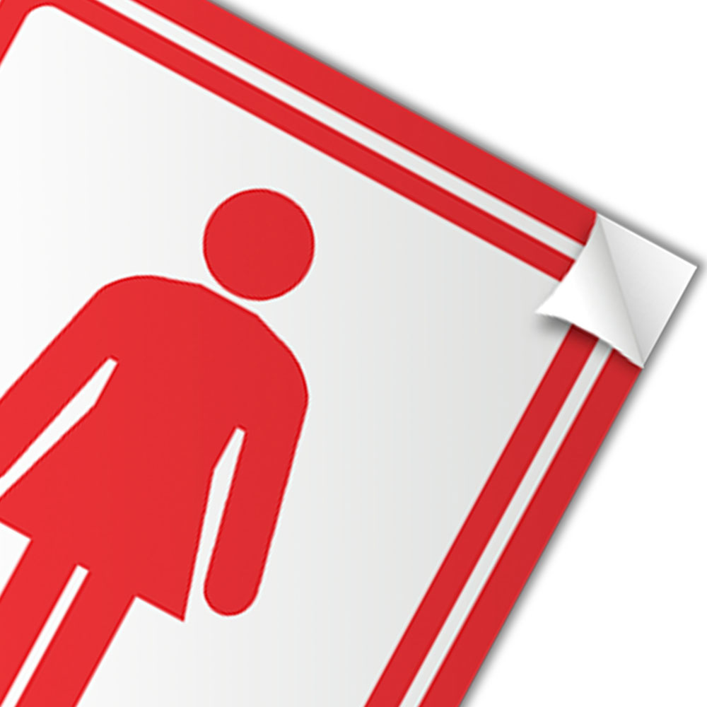 Foto 2 de Adesivo sinalizador 15x20cm feminino 2und encartale