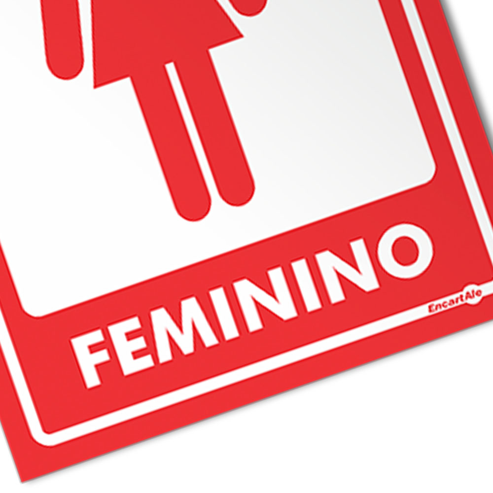 Foto 3 de Adesivo sinalizador 15x20cm feminino 2und encartale