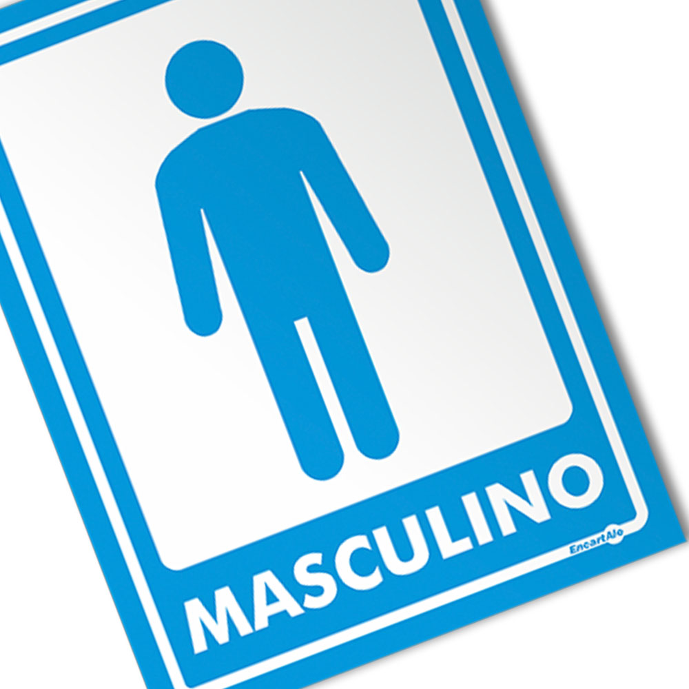 Foto 2 de Adesivo sinalizador 15x20cm masculino 2und encartale