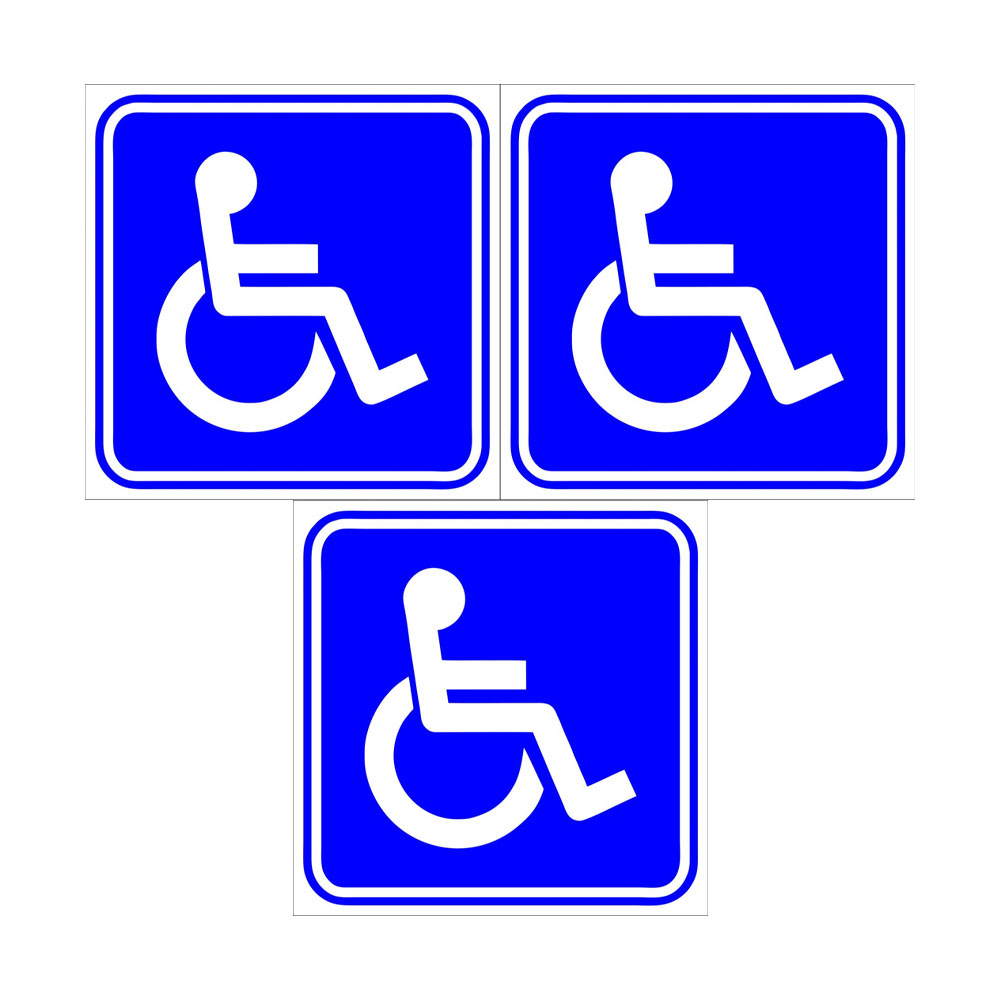 Foto 2 de Vinil adesivo deficiente físico vidro encartale 10x10cm 03un