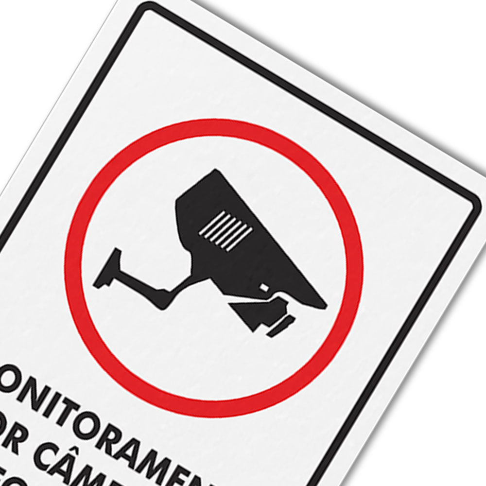 Foto 3 de Placa sinalizadora 15x20cm monitoramente por câmera