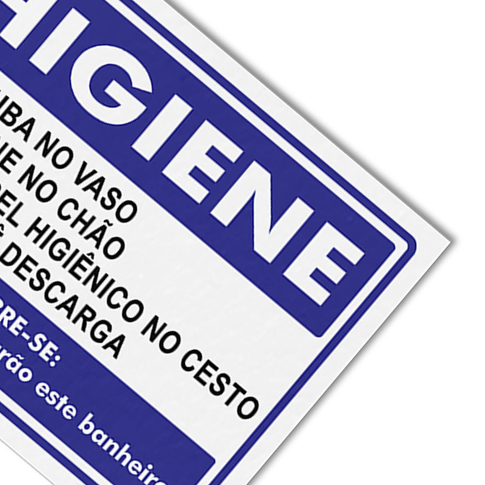 Foto 3 de Placa sinalizadora 15x20 higiene não suba no vaso encartale