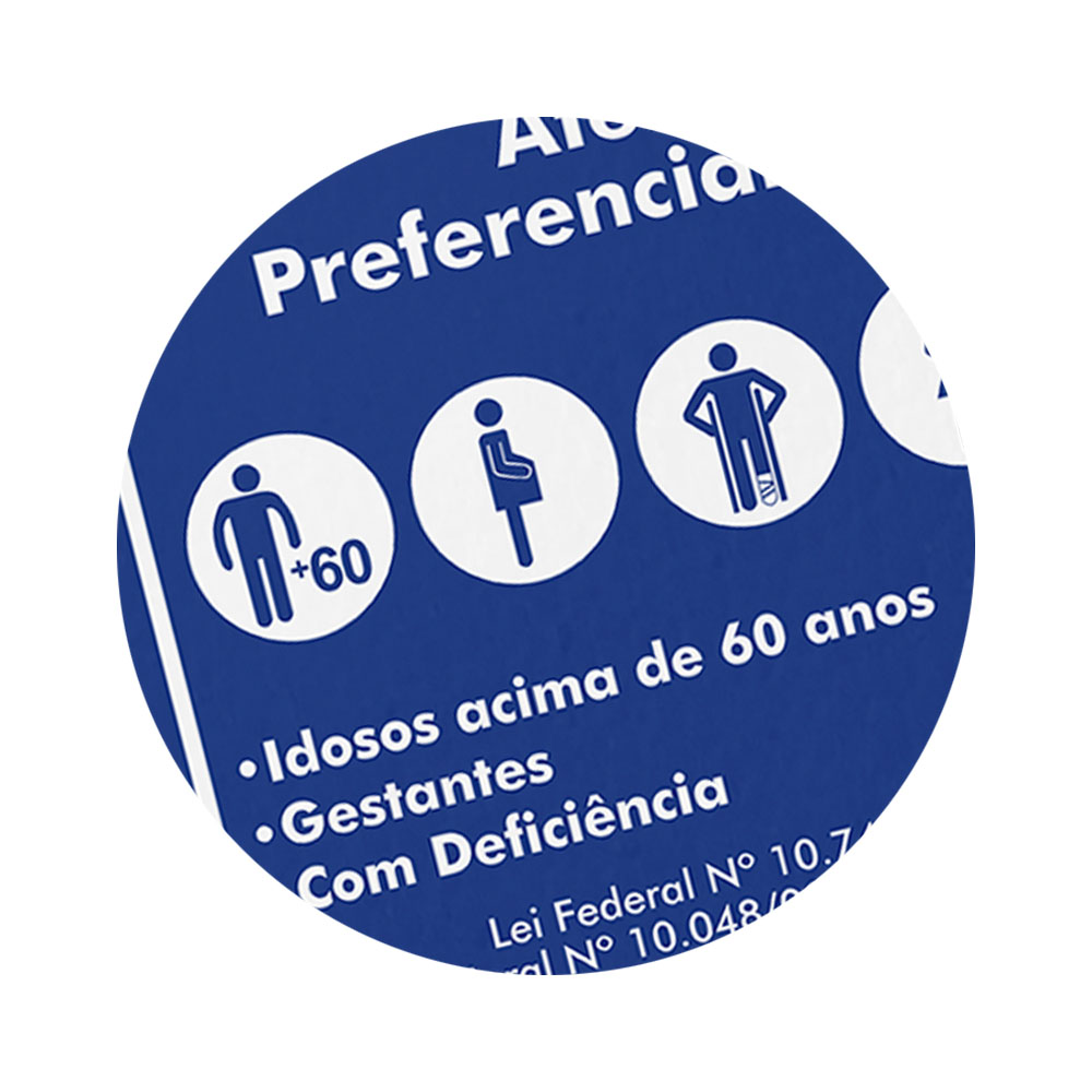 Foto 3 de Placa atendimento preferncial prioritário 20x30cm encartale