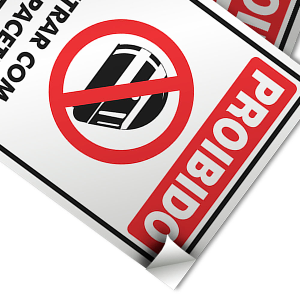 Foto 3 de Placa sinalizadora proibida entrada c/ capacete av 31 encart