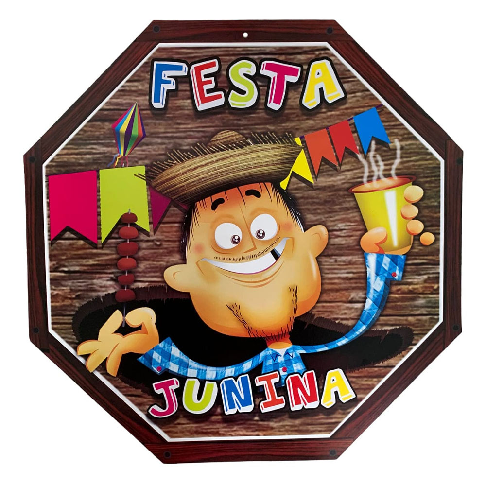 Foto 2 de Painel decorativo festa junina dupla face menino e menina