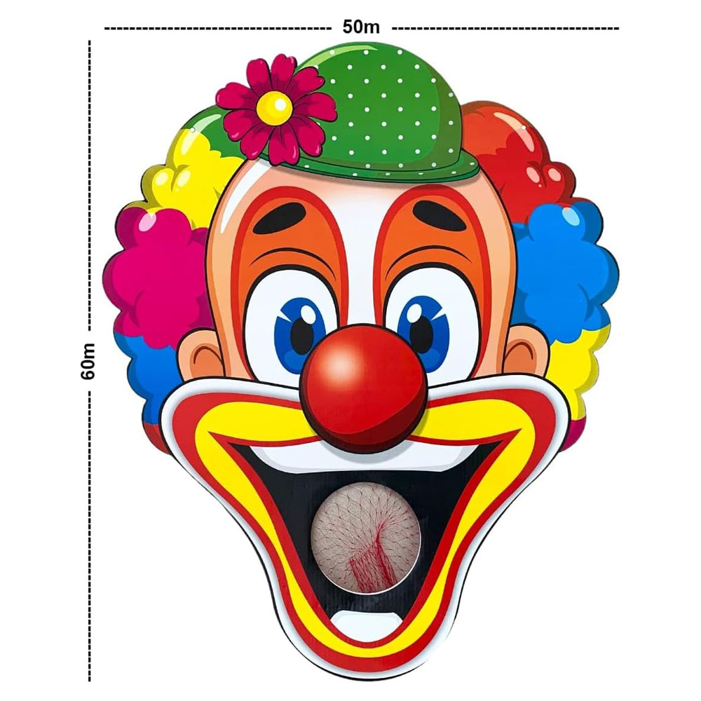 Foto 2 de Painel decorativo boca de palhaço c/ 3 bolas 60x50cm festa