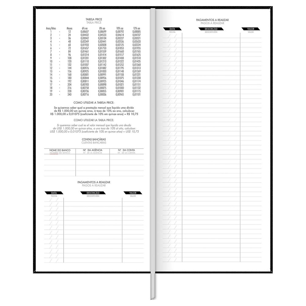 Foto 2 de Agenda 2025 executiva comercial diária preto tilibra