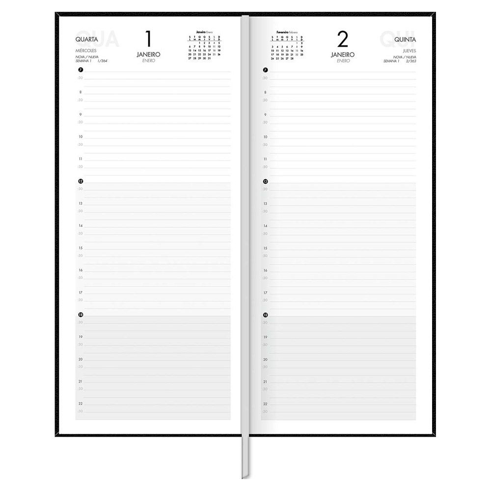 Foto 3 de Agenda 2025 executiva comercial diária preto tilibra