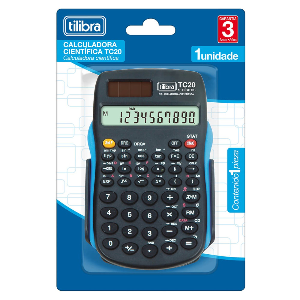 Foto 2 de Calculadora científica 56 funções tc20 preta tilibra