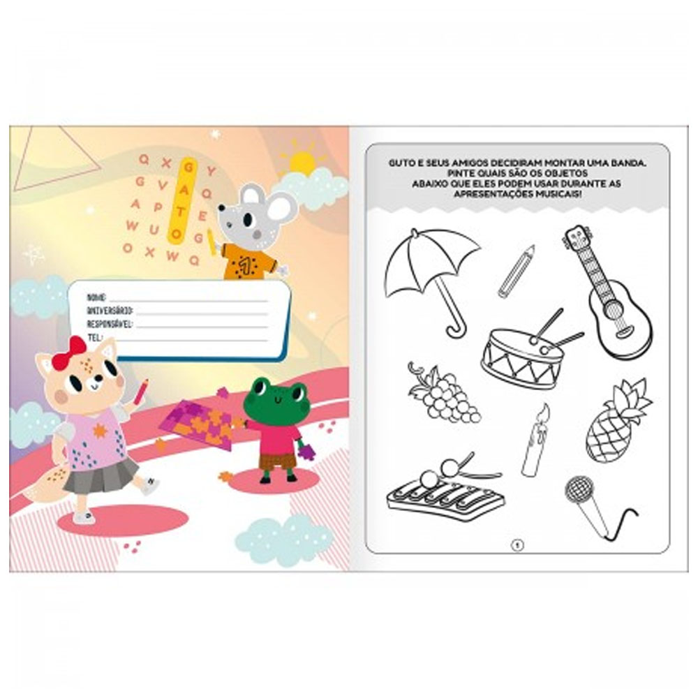 Foto 3 de Cartilha de atividades jogos e passatempos 8 folhas tilibra