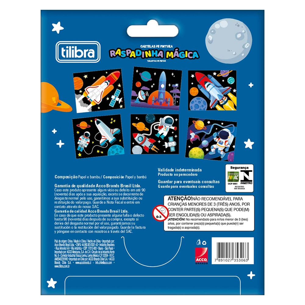 Foto 3 de Cartelas de pintura mágica espaço 6 unidades tilibra