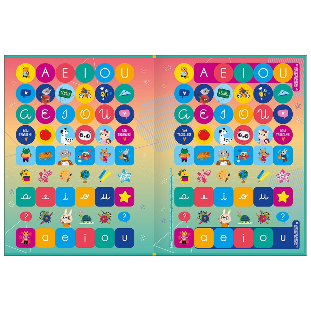 Foto 2 de Cartilha alfabetização 16fls c/ adesivos +5 anos tilibra