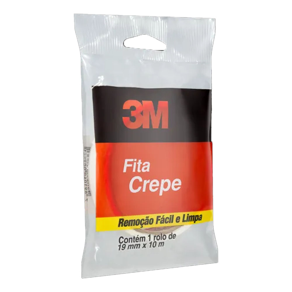 Foto 3 de Fita crepe scotch 19mm x 10m pacote 3m